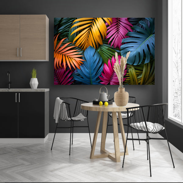 Groene junglebladeren canvas