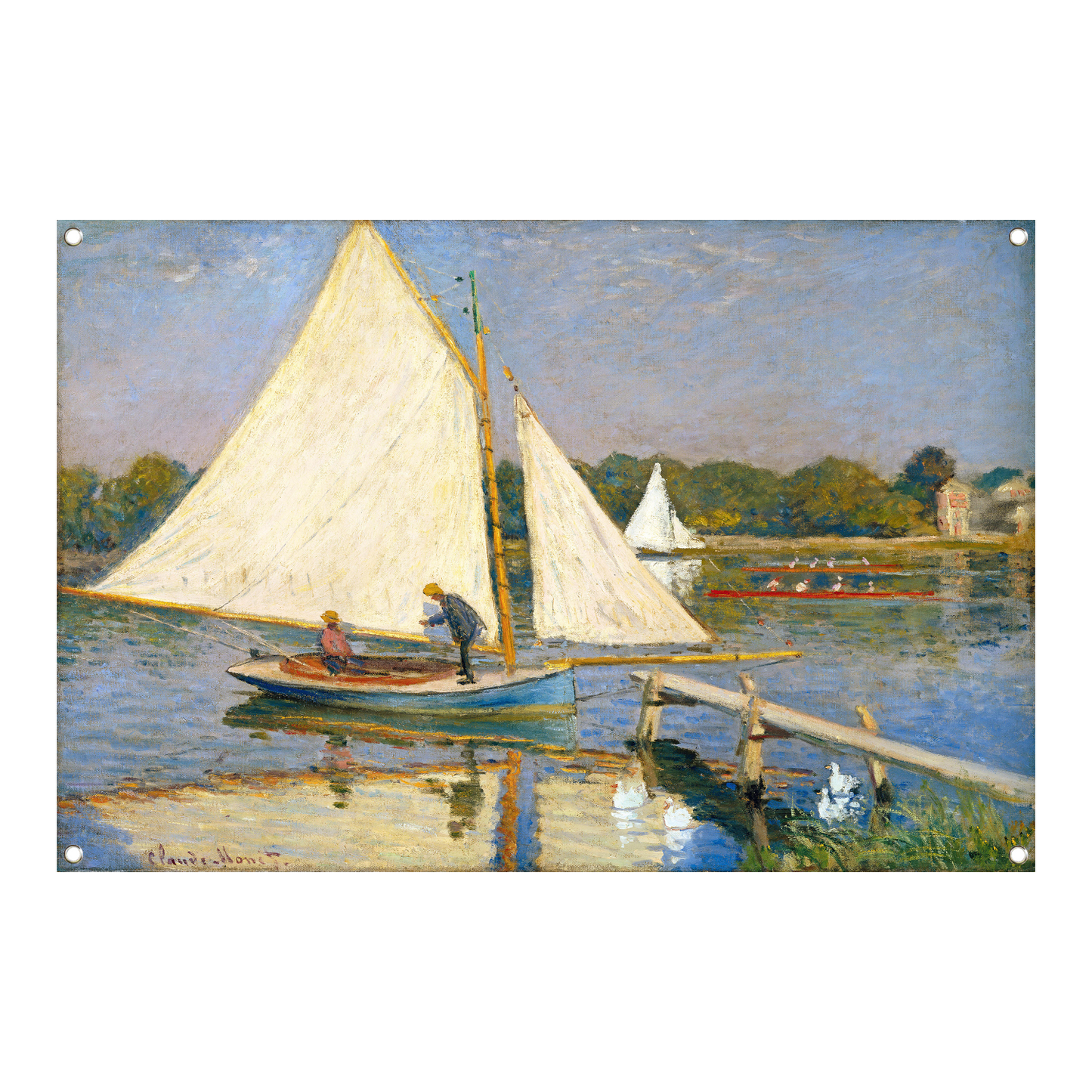 Kanovaarders in de buurt van Argenteuil - Claude Monet tuinposter