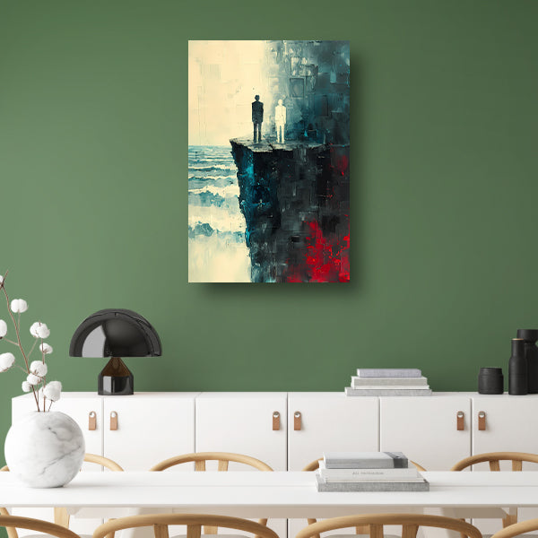 Reflectie aan de rand van vergetelheid canvas