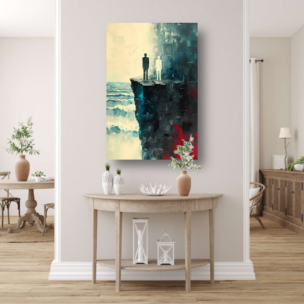 Reflectie aan de rand van vergetelheid canvas