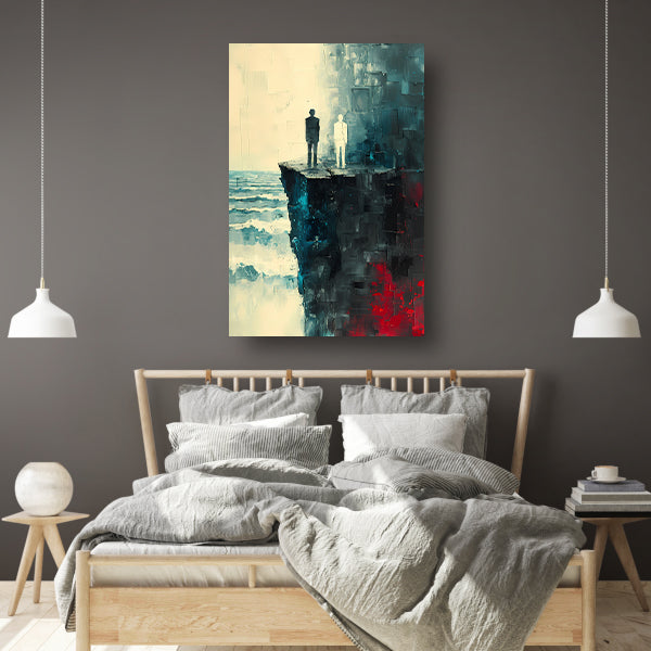 Reflectie aan de rand van vergetelheid canvas