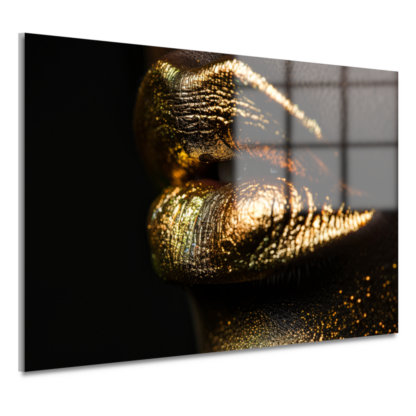Gouden Lippenstift Op Zwart Fluweel acrylglas