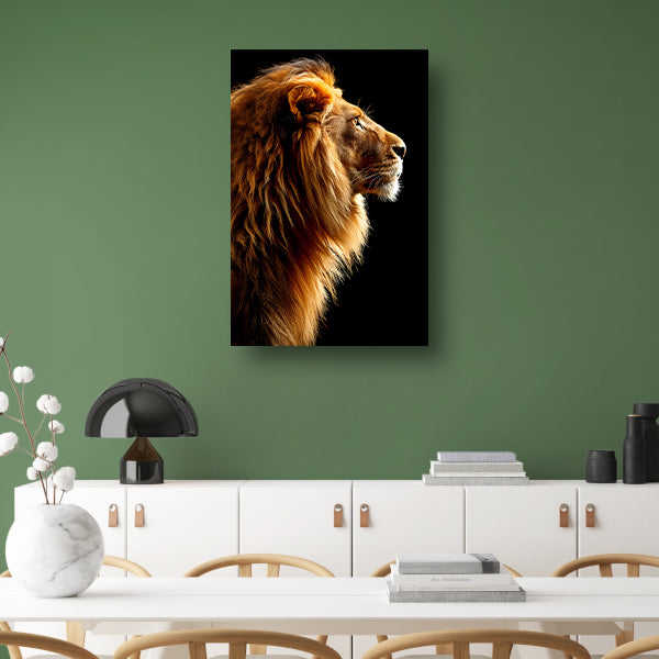 Portret van een trotse leeuw canvas