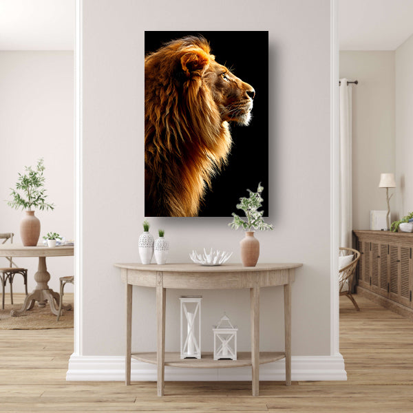 Portret van een trotse leeuw canvas
