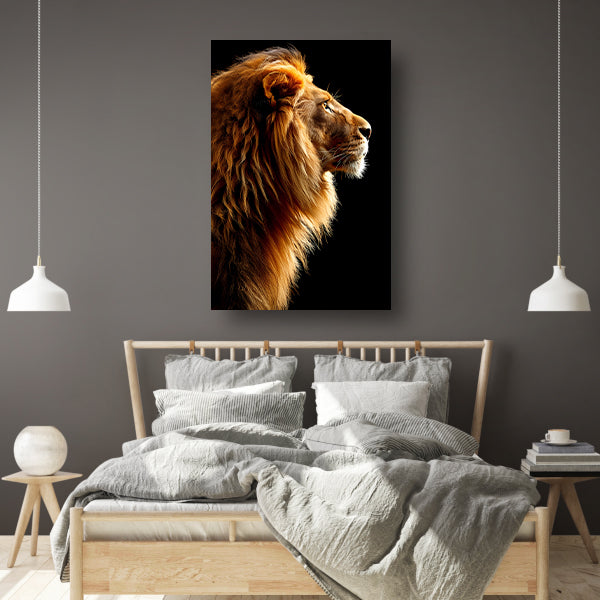 Portret van een trotse leeuw canvas