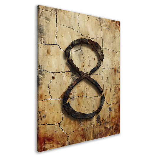 Abstract Acht in Steen en Barsten canvas