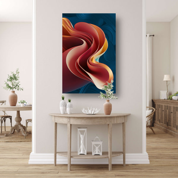 Kleurrijke abstracte digitale kunst met lagen canvas met baklijst