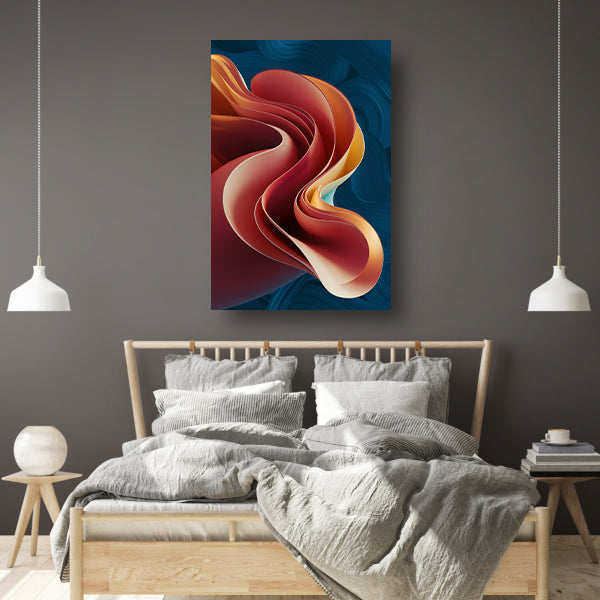 Kleurrijke abstracte digitale kunst met lagen acrylglas