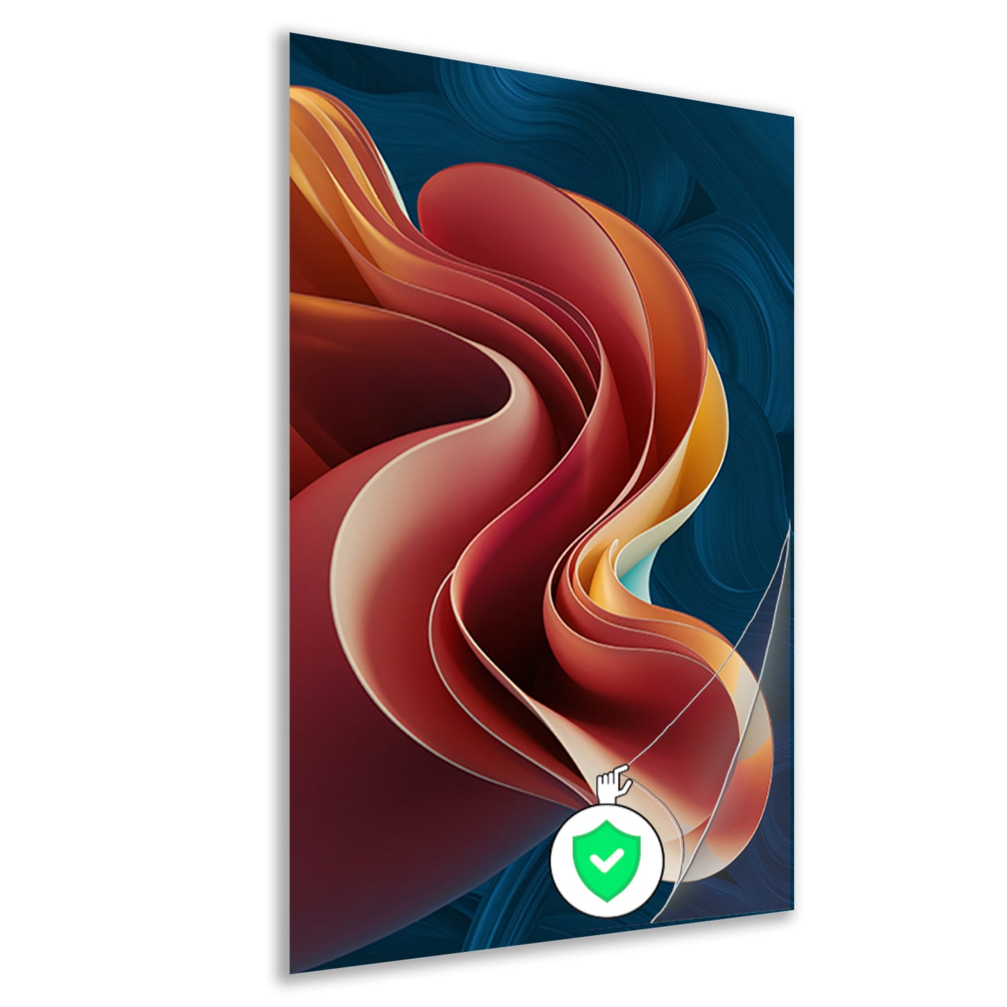 Kleurrijke abstracte digitale kunst met lagen poster