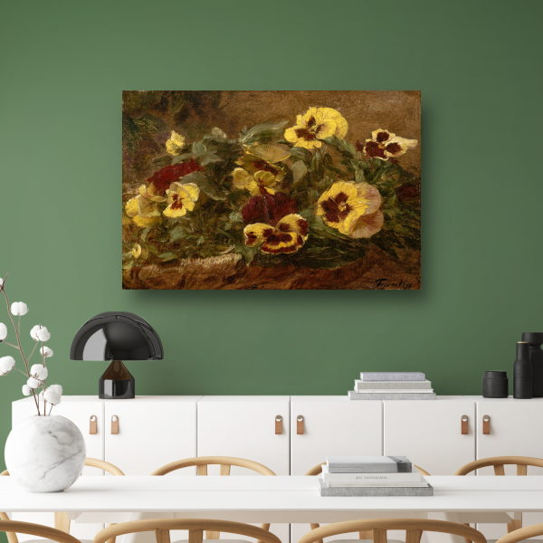 Viooltjes - Henri Fantin Latour canvas met baklijst