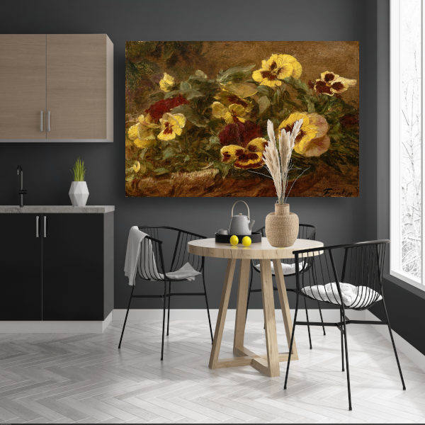 Viooltjes - Henri Fantin Latour canvas met baklijst
