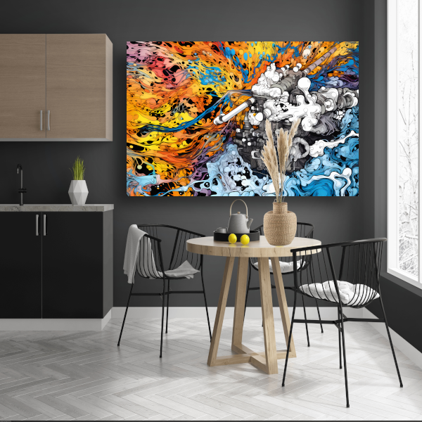 Kleurrijk portret van vrouw canvas