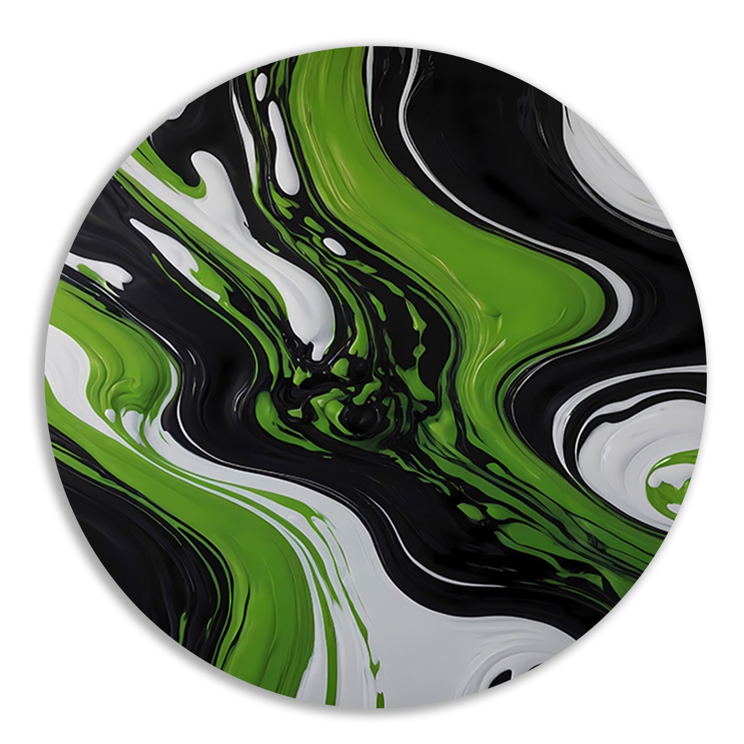 Dynamische Abstractie van Zwart en Groen forex muurcirkel