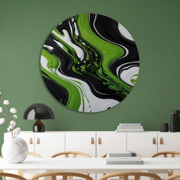Dynamische Abstractie van Zwart en Groen forex muurcirkel