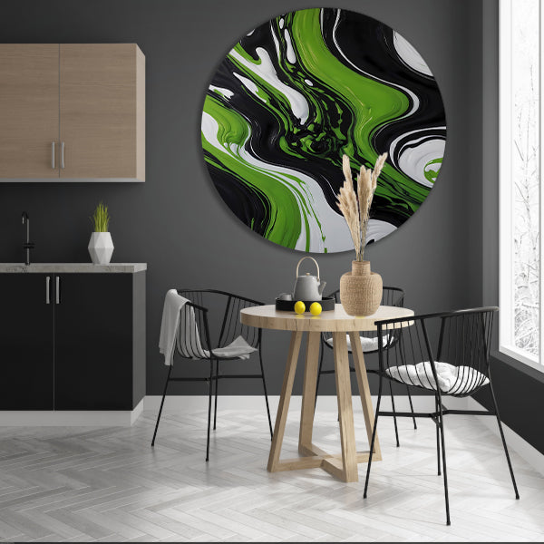 Dynamische Abstractie van Zwart en Groen forex muurcirkel