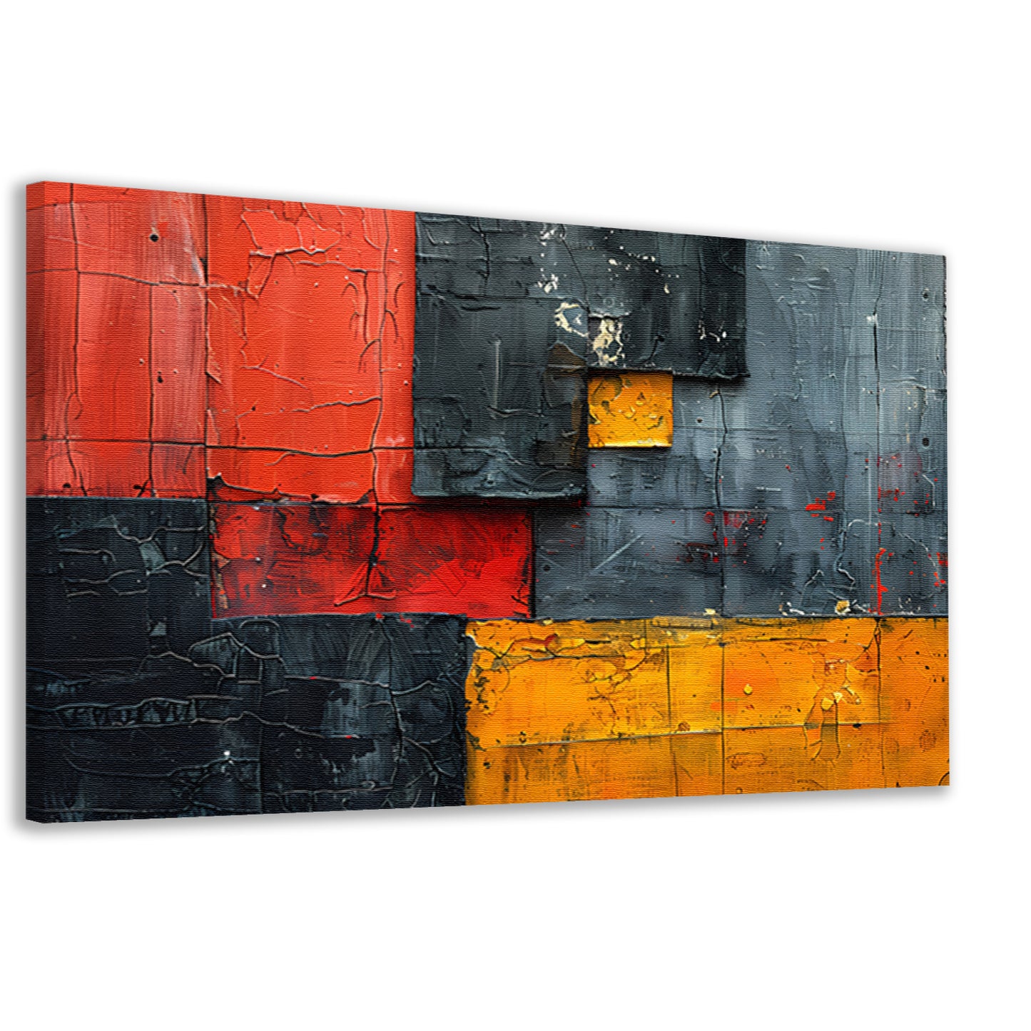 Gelaagdheid van Kleur en Textuur canvas