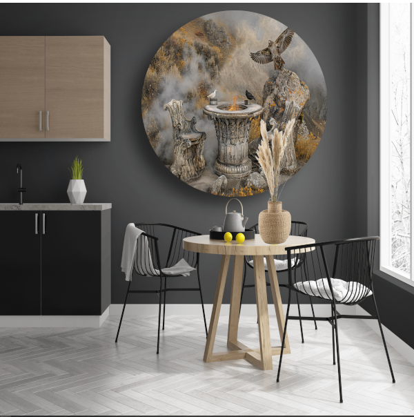 Minimalistische Boomstam Meubels forex muurcirkel