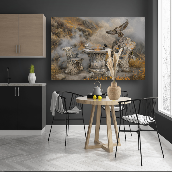 Minimalistische Boomstam Meubels poster
