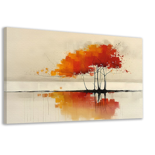 Weerspiegeling in het water canvas