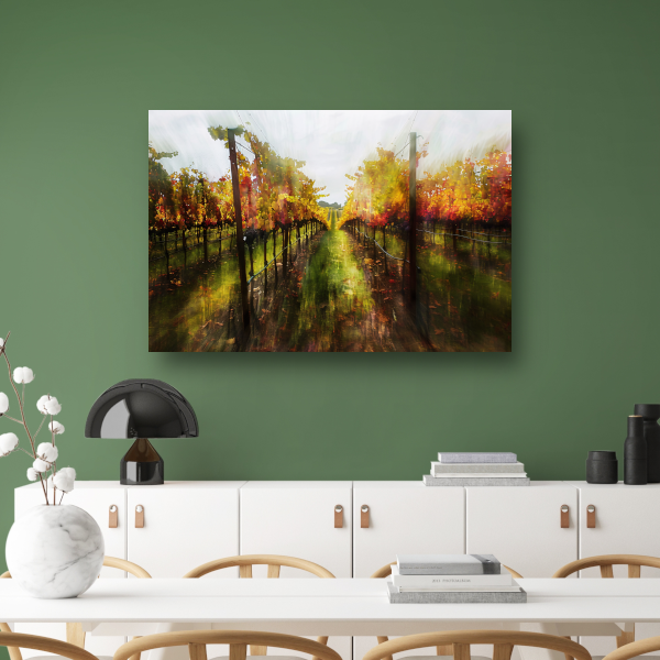 Herfstpalet in de wijngaard canvas