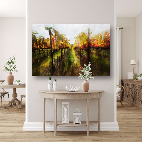 Herfstpalet in de wijngaard canvas