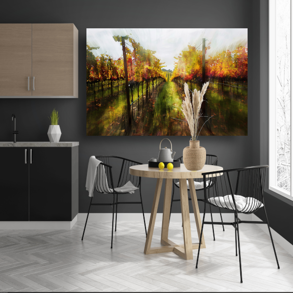 Herfstpalet in de wijngaard canvas