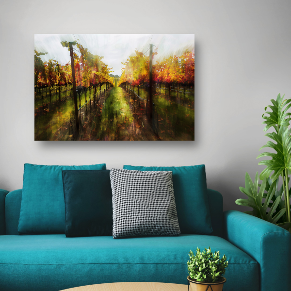 Herfstpalet in de wijngaard canvas