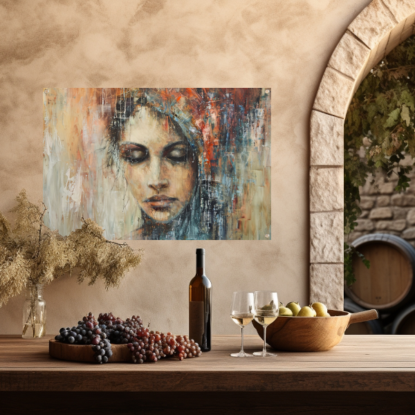 Vrouw Overmand door Emotionele Chaos tuinposter