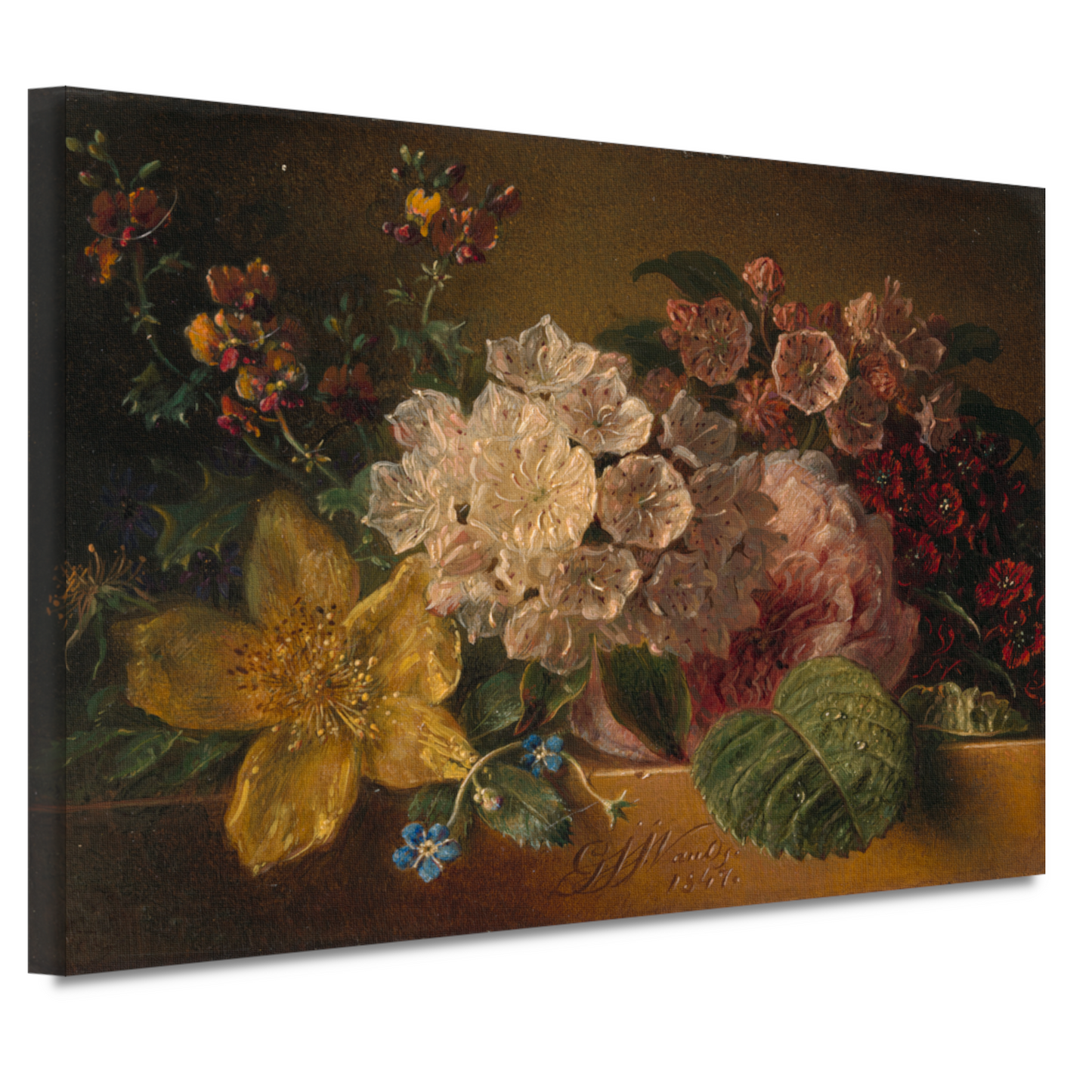 Stilleven met bloemen - Georgius Jacobus Johannes van Os canvas