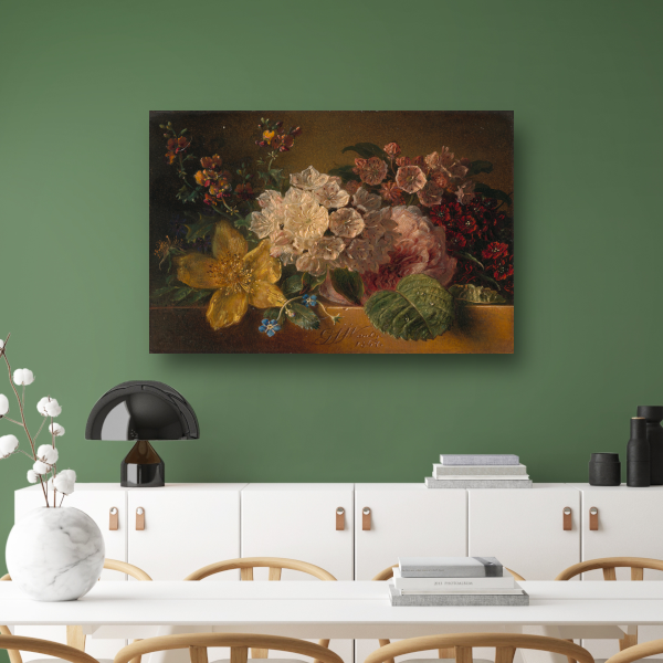 Stilleven met bloemen - Georgius Jacobus Johannes van Os poster