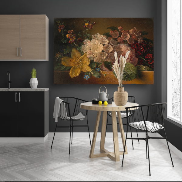Stilleven met bloemen - Georgius Jacobus Johannes van Os poster