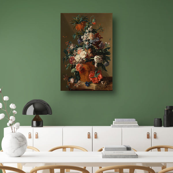 Vaas met bloemen - Jan van Huysum poster