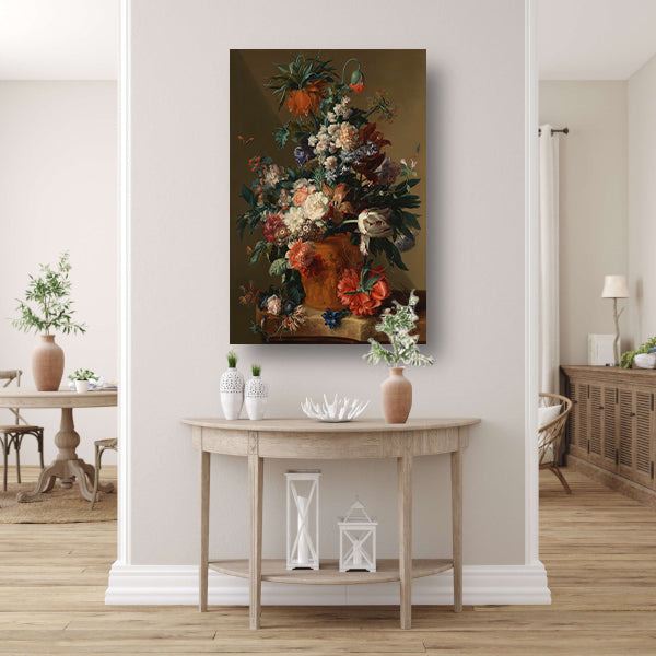 Vaas met bloemen - Jan van Huysum poster