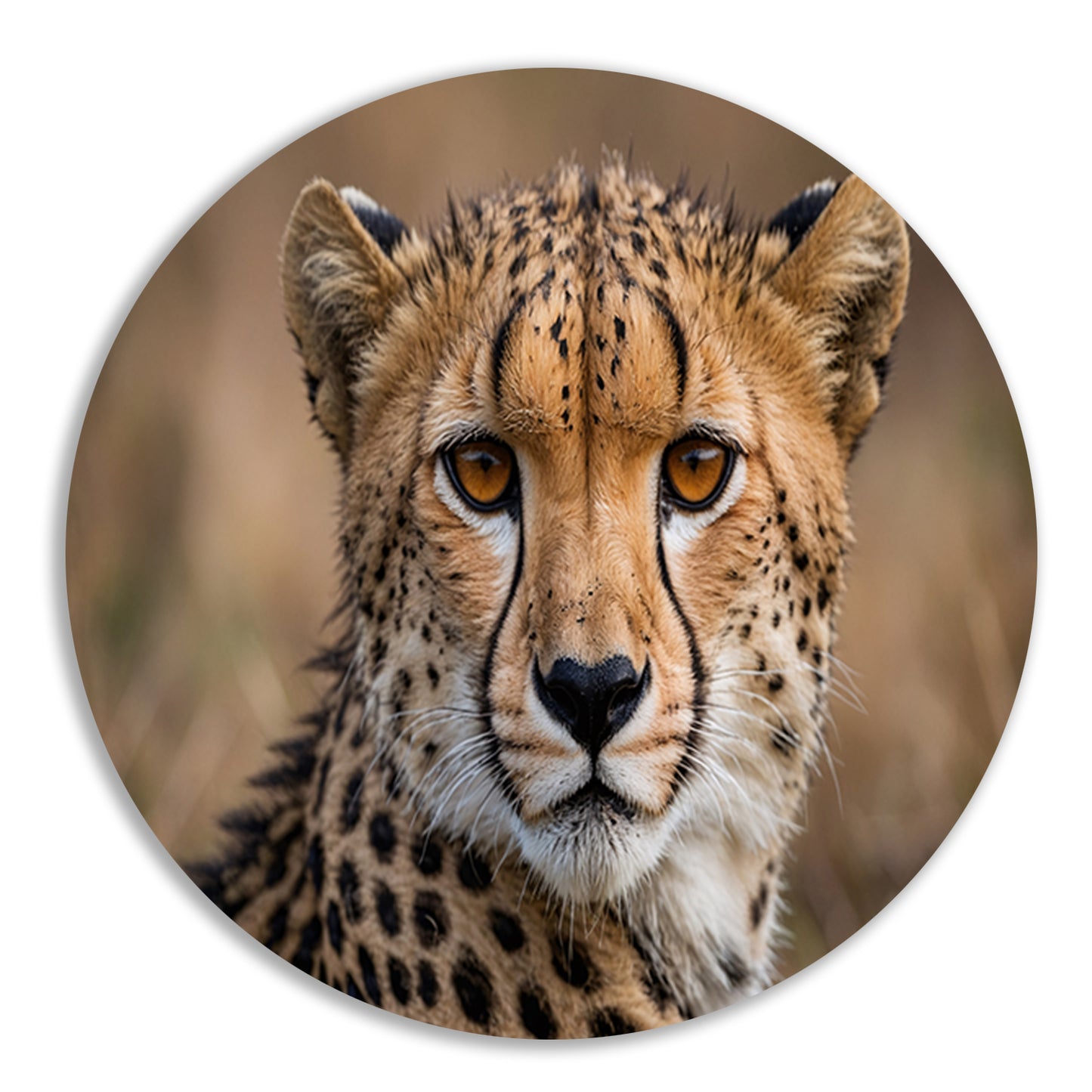 Prachtige close-up foto van een cheetah forex muurcirkel