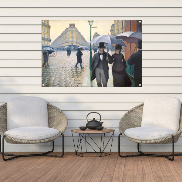 De straat van Parijs, regenachtig weer - Gustave Caillebotte tuinposter
