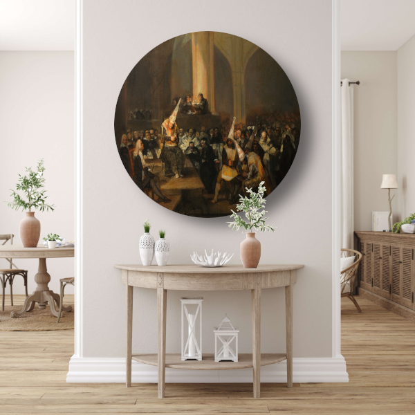Scene of the Inquisition - Francisco Goya aluminium muurcirkel