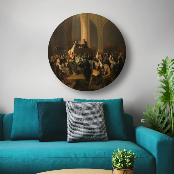 Scene of the Inquisition - Francisco Goya aluminium muurcirkel