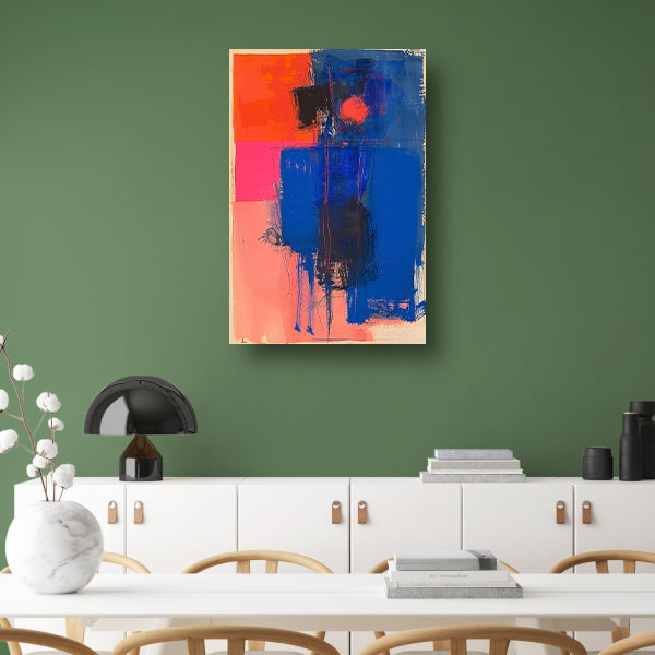 Abstract met felle kleuren canvas