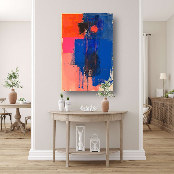 Abstract met felle kleuren canvas