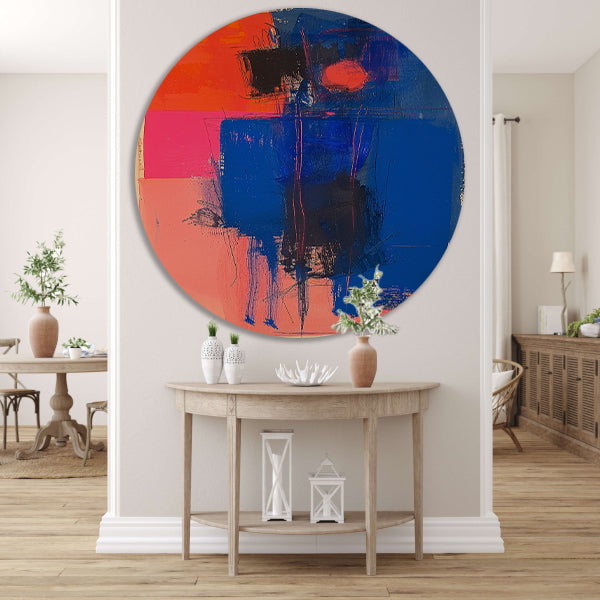 Abstract met felle kleuren forex muurcirkel