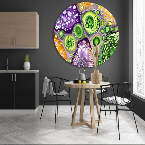 Abstract kunstwerk met kleurrijke patronen forex muurcirkel