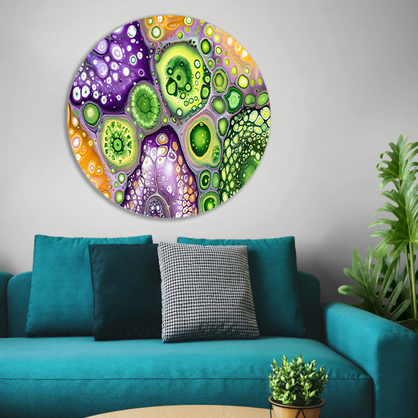 Abstract kunstwerk met kleurrijke patronen forex muurcirkel