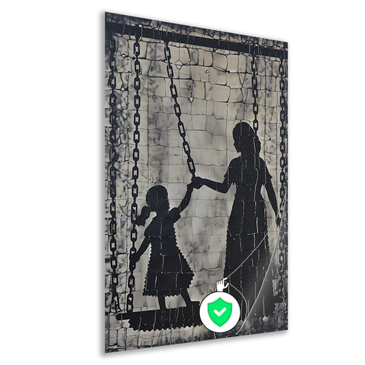 Volwassene en Kind Verbonden door Kettingen poster