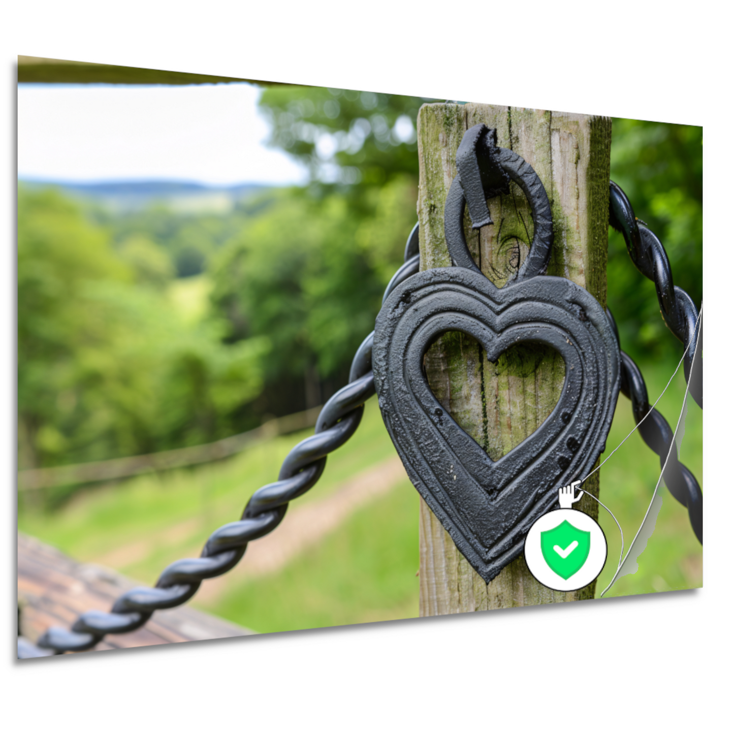 Zwart Houten Hart poster