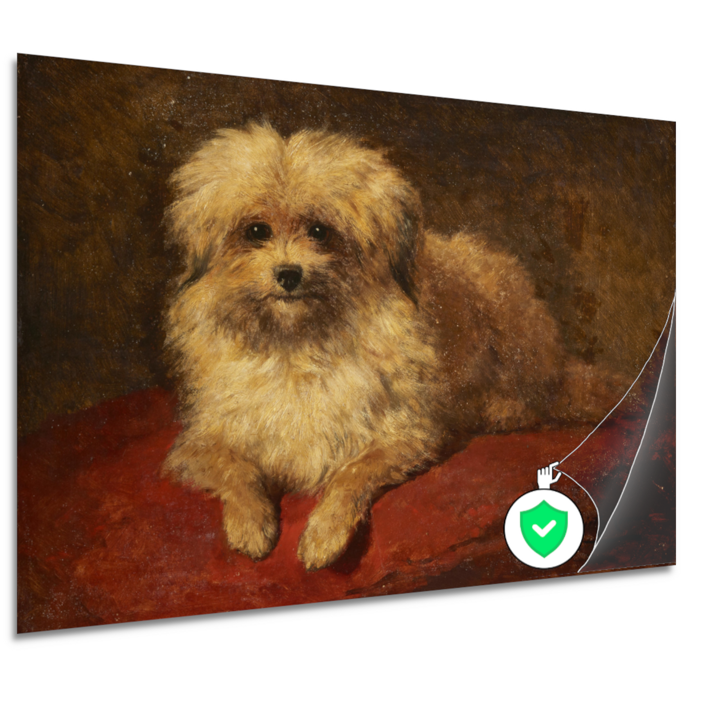 Liggend hondje - Henriëtte Ronner-Knip poster