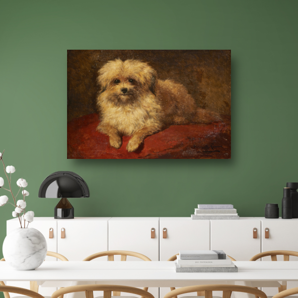 Liggend hondje - Henriëtte Ronner-Knip poster