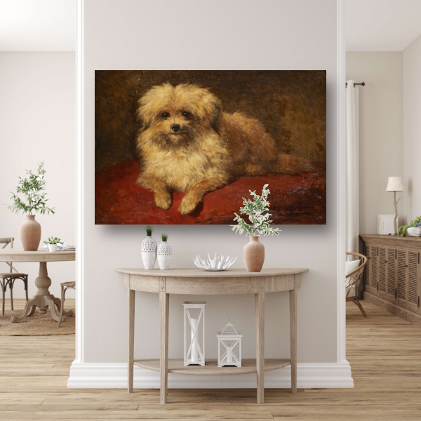 Liggend hondje - Henriëtte Ronner-Knip poster