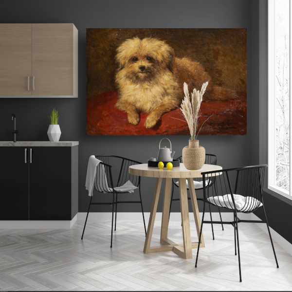 Liggend hondje - Henriëtte Ronner-Knip poster