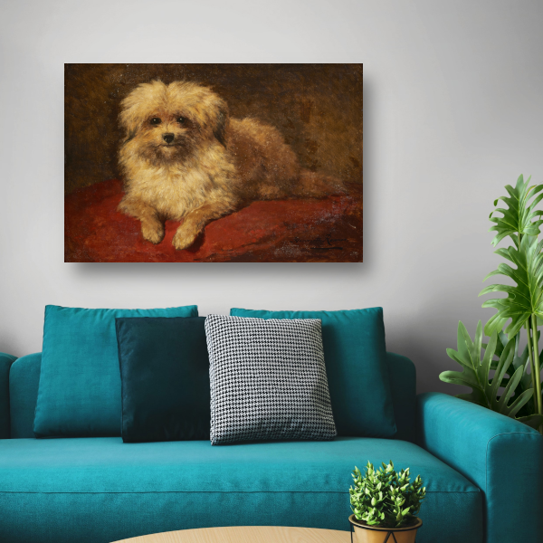 Liggend hondje - Henriëtte Ronner-Knip poster