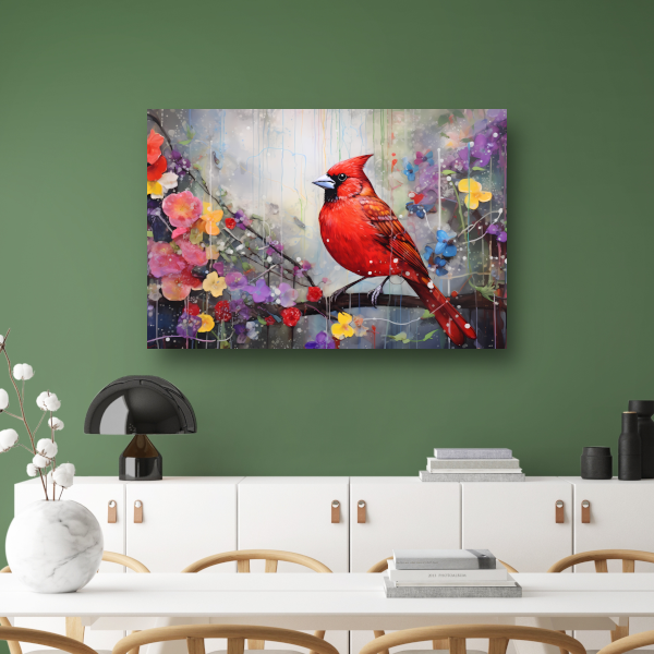Colorful Serenity: A Modern Buddha Portrait aluminium muurcirkel